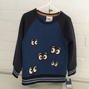 New With Tags Black And Blue OshKosh Pullover Boys Sweatshirt Size 4T